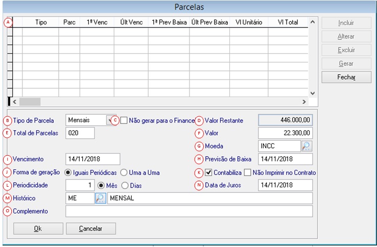 2.3. Incluindo um plano de pagamento no contrato de venda: Para Incluir o plano de venda no contrato criado, você precisa