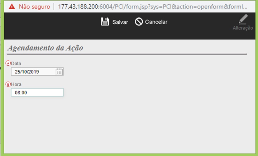 Em seguida o sistema vai abrir a seguinte tela:
