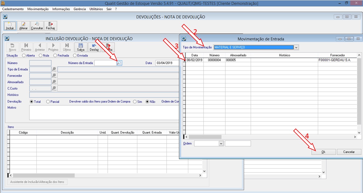 Em seguida, clique em <Incluir>, vamos detalhar cada campo relevante para inclusão do registro: