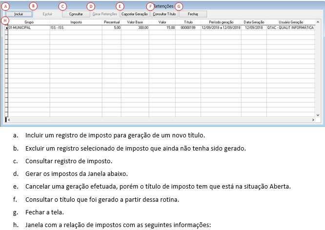 2.0. Apresentando a tela da rotina: