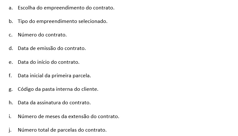 2.1. Incluindo um contrato de aluguel: Para incluir um novo contrato de aluguel no sistema, você deve acessar: Movimentação