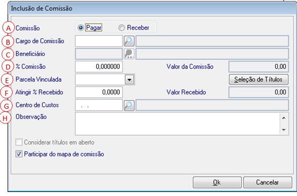 Para fazer a inclusão o usuário deverá clicar no botão <Incluir>, que se encontra no canto superior direito da tela, o