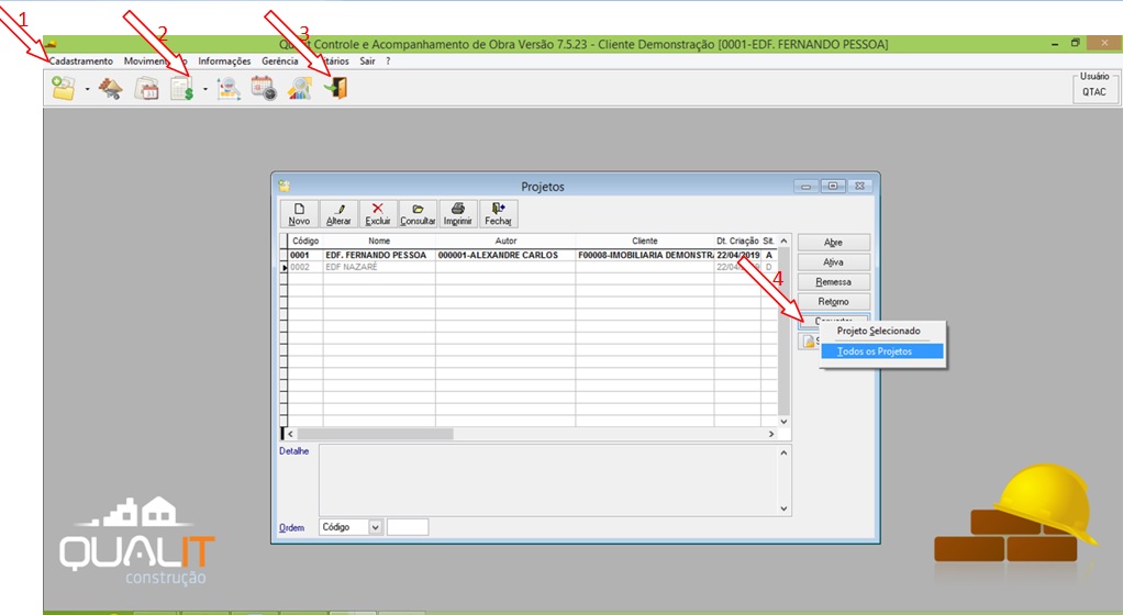 Cadastramento | Projetos | Projetos | Converter: