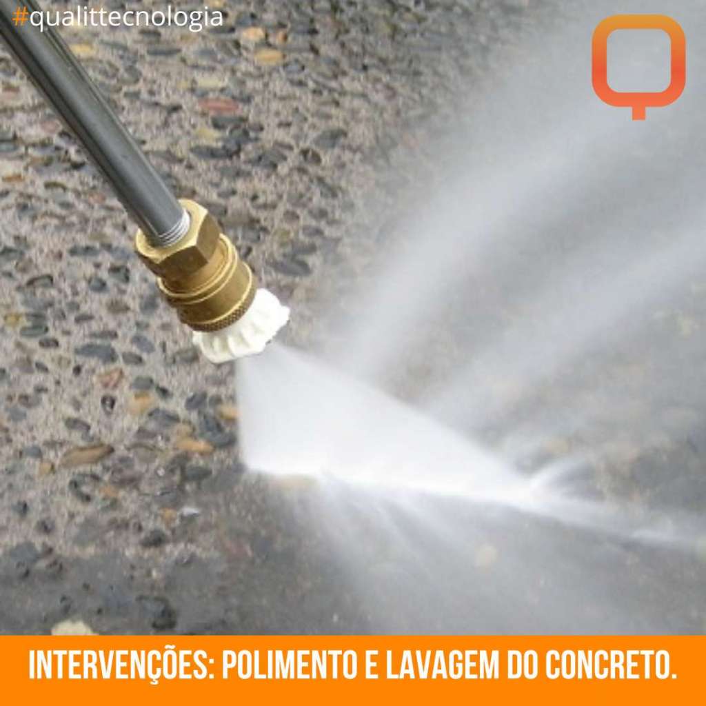 Intervenções: Polimento e Lavagem do Concreto.